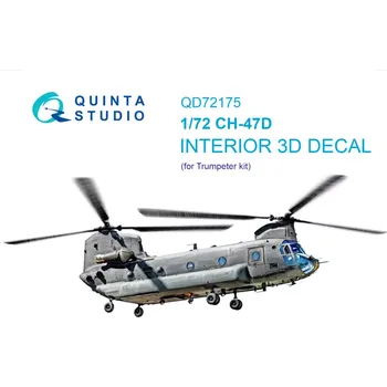 Plastikový model Quinta studio 1/72 CH-47D 3D-Printed&col.Interior (TRUMP)