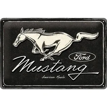 Plechová cedule Retro cedule Ford Mustang (horse logo) 20x30cm