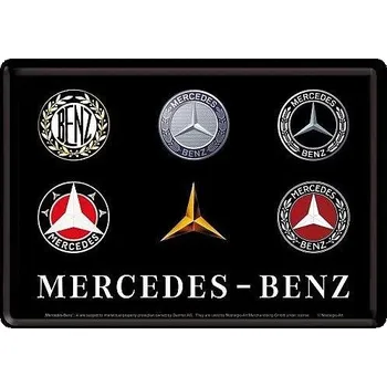 Plechová cedule Retro pohlednice - Mercedes-Benz (Logo Evolution) 10x14,5cm