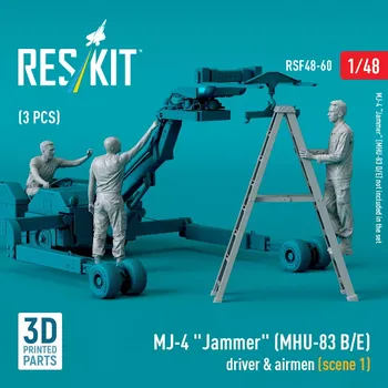 Plastikový model Reskit 1/48 MJ-4 'Jammer' (MHU-83 B/E) driver&airmen sc.1