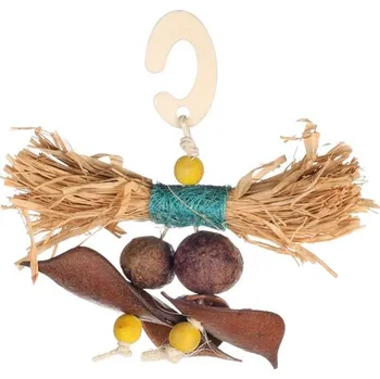 hračka pro malé zvíře Hračka hlod. přírodní barev. závěs. Urtu Flamingo 13x4x15cm