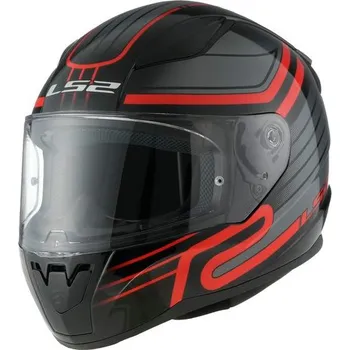 Motodoplněk LS2 přilba RAPID II FF353 Circuit gloss black/red - 3XL