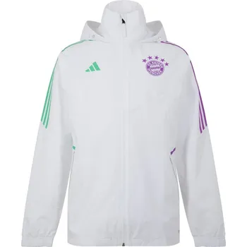 Pánská casual bunda adidas Bayern Munich Rain Jacket 2023 2024 Adults White XS