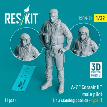 Plastikový model Reskit 1/32 A-7 'Corsair II' male pilot stand.position 1