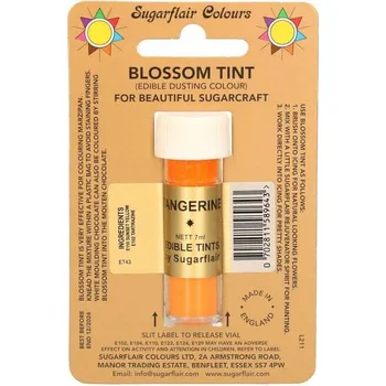 Jedlá prachová barva tangerine 7ml - Sugarflair