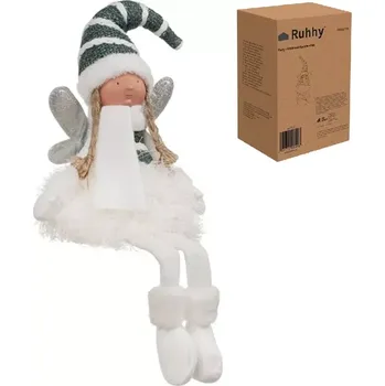 Žertovný předmět Roztomilá figurka se zavěšenýma nohama 32 cm – Sedící zimní víla