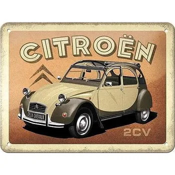 Plechová cedule Retro cedule Citroen 2CV 15x20cm