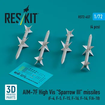 Plastikový model Reskit 1/72 AIM-7F High Vis 'Sparrow III' missiles (4x)