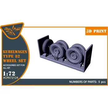 Plastikový model Clear Prop models 1/72 Kubelwagen type 82 wheel set