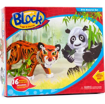 Pěnová 3D stavebnice - panda a tygr