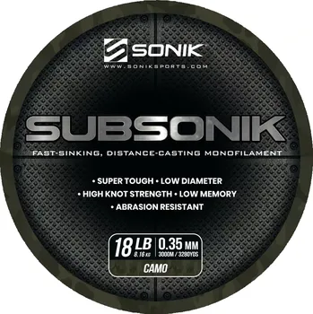Sonik Vlasec Subsonik Camo 3000m - Sonik Vlasec Subsonik Camo 3000m 0,35mm 18lb