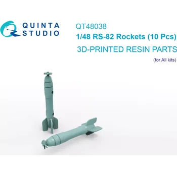 Plastikový model Quinta studio 1/48 RS-82 Rockets (10 Pcs) (all kits)