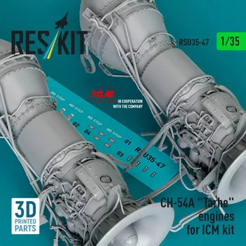 Plastikový model Reskit 1/35 CH-54A 'Tarhe' engines (ICM)