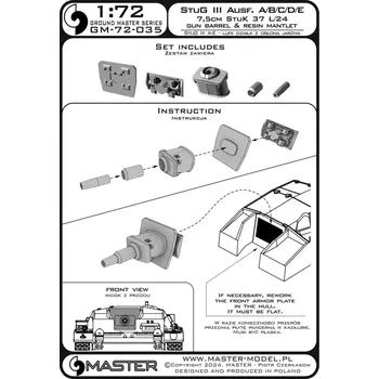 Plastikový model Master 1/72 StuG III Ausf. A/B/C/D/E 7,5cm StuK 37 L/24