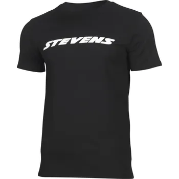 Pánské tričko STEVENS TRIKO LOGO ČERNÁ BIO BAVLNA vel.S