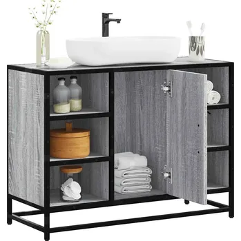 Koupelnový nábytek Koupelnová skříňka pod umyvadlo šedá sonoma 80x33x60cm kompozit Šedá 849292