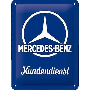 Plechová cedule Retro cedule Mercedes-Benz Kundendienst 15x20cm