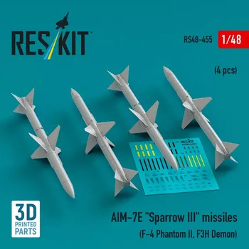 Plastikový model Reskit 1/48 AIM-7E 'Sparrow III' missiles (4 pcs.)