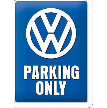 Plechová cedule Retro cedule Volkswagen Parking Only 15x20cm, modrá