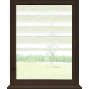 Roleta Dekodum Roleta den a noc v hnědé kazetě premium, barva látky Olivový Šířka (cm): 30, Výška (cm): Standardní (do 150 cm), Strana mechanismu: Levá