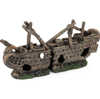 Dekorace do akvária Happet Dřevěná loď - Dekorace do akvária