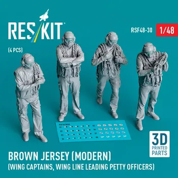 Plastikový model Reskit 1/48 Brown jersey modern (4 fig.)