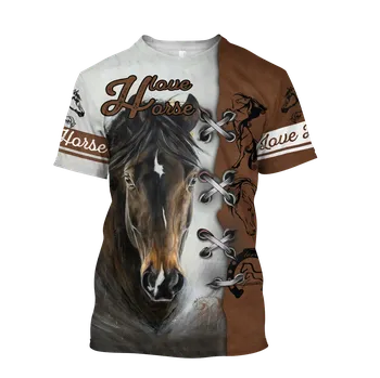 Tričko s 3D potiskem horse kůň CS448 Velikost: 5XL, Barva (Varianta): tričko 12