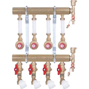 Instalatérský materiál Rozdělovač s měřením spotřeby tepla Giacomini, 5/4˝ x 3/4˝/2