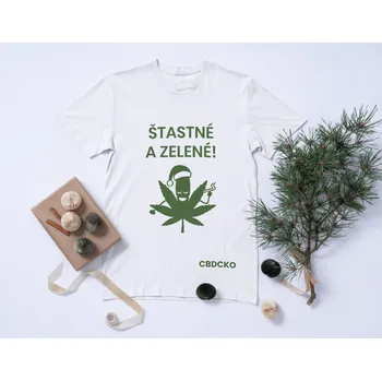 CBD Pánské tričko CBDčko - Šťastné a zelené Design: 2XL