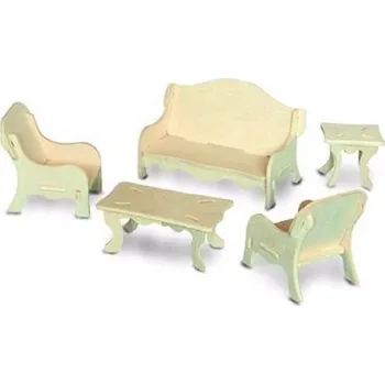 3D puzzle WOODEN TOY , WCK 3D puzzle Obývací pokoj