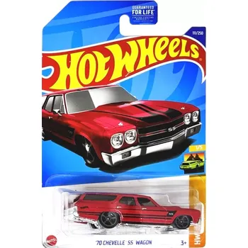 autíčko HOT WHEELS - '70 Chevelle SS Wagon Red (E7)