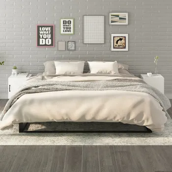 Noční stolek Nábytek XL Noční stolky 2 ks bílé kompozitní dřevo 812061