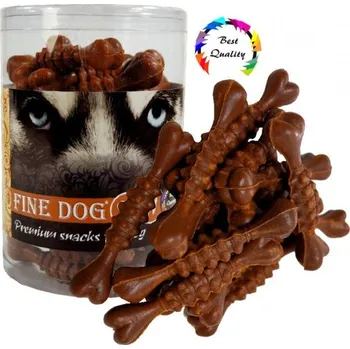 Dóza na potraviny FINE DOG DENTA kostička 3" SLANINA 30ks - DÓZA