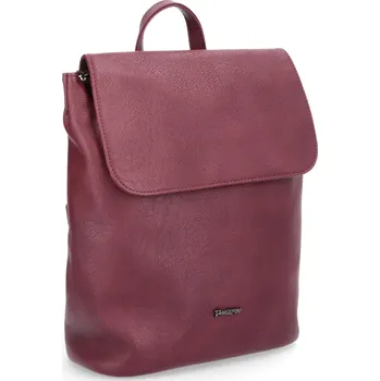 Městský batoh Dámský koženkový batůžek 8006 bordový, TANGERIN