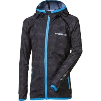 Chlapecká bunda VALEDO dětská větrovka černá/modrá 140/146