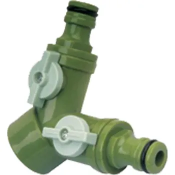 Hadicová spojka XTLINE Rozdvojka 3/4” s ventily pro 2 hadicové rychlospojky SB6024