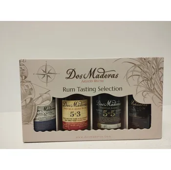 Rum Dos Maderas 4 x 5 cl (Dos Maderas 5+5, Dos Maderas 5+3, Dos Maderas Atlantic, Dos Maderas Selección)