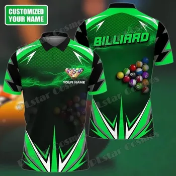 Tričko s 3D potiskem pro tým kulečník, vlastní jména CS464 Velikost: 2XL, Barva (Varianta): Polo košile 6