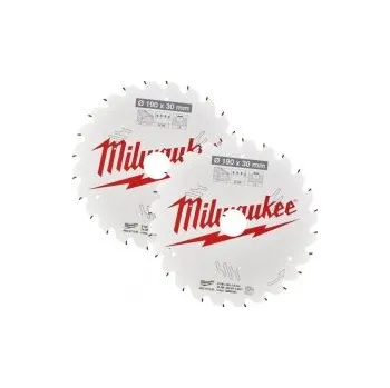 Pilový kotouč MILWAUKEE KOTOUČ pilový 190x24T/24T 2ks na dřevo 4932479804