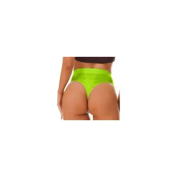 Dámské erotické prádlo Sexy olejově lesklá tanga s vysokým pasem 9022 Velikost L Barva Zelená fluorescenční bdsm-bondage-shop 08595729715042 8595729715042