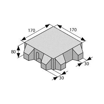 Stavební materiál BEST AKVAGRAS výška 80mm červená STANDARD
