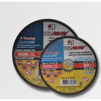 Dílna LUGA ABRASIVE Kotouč řezný na ocel a nerez | 125x1,0x22,2 mm