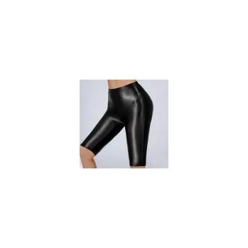 Dámské erotické kalhotky Sexy olejově leklé dámské dlouhé šortky 7058 Velikost M Barva Černá bdsm-bondage-shop 08595729706521 8595729706521