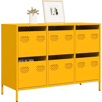 Příborník do zásuvky zahrada-XL Příborník žlutý 101,5 x 39 x 73,5 cm ocel válcovaná za studena 851265