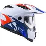 KENNY RACING DUAL ADVENTURE MODEL EXTREME GRAPHIC PATRIOT HELMA BÍLÁ/MODRÁ/ČERVENÁ VELIKOST M ( 57 - 58 CM )