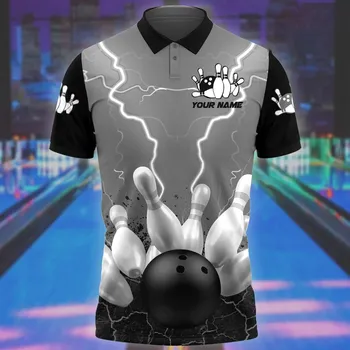 Dámské tričko Tričko dres pro tým Bowling s 3D potiskem CS454 Velikost: 4XL, Barva (Varianta): Polo košile 20