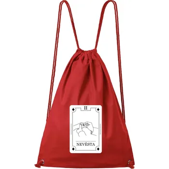 DOBRÝ TRIKO Bavlněný batoh Nevěsta tarot Barva: Červená