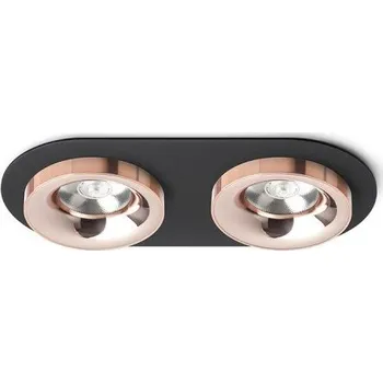 Bodové svítidlo RED - DESIGN RENDL SHARM R II zápustná černá měď/měď 230V LED 2x10W 24° 3000K - RED - DESIGN RENDL RED R13243