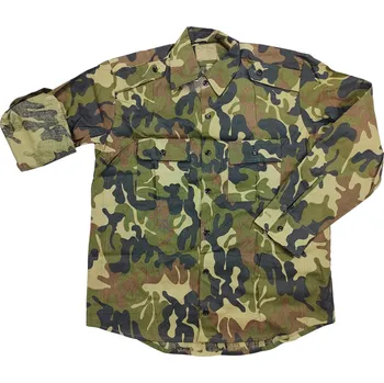 Pánská košile ARMÁDNÍ ORIGINÁL RUMUNSKO Košile bojová M-1990 tmavá kamufláž Leaf Camo Rumunsko originál Velikost: 37