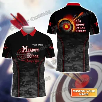 Dámské tričko Tričko s 3D potiskem pro tým lukostřelba vlastní text CS462 Velikost: M, Barva (Varianta): Polo košile 16